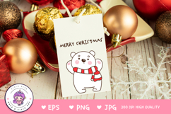 Set of Cute Polar bears Christmas animal kawaii clipart png Product Image 5