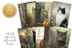 Cats Postcard and Poster Print Set Product Image 1