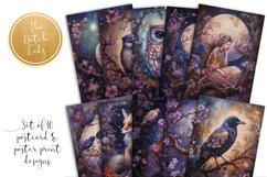 Purple Night Garden Postcard and Poster Print Set Product Image 1