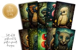 Dark Jungle Animals Postcard and Poster Print Set Product Image 1