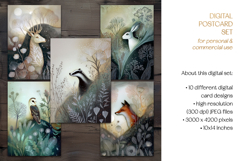 Soft Ink Woodlands Postcard Set Product Image 8