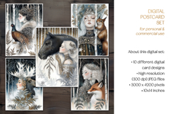 Nordic Winter Ladies Postcard Set Product Image 7