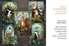 Forest Flower Animals Postcard Set Product Image 6