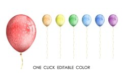 Set of realistic festive balloons. EPS, PNG, JPG Product Image 1