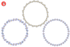 Set of round frames. Daisies Product Image 3