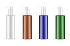 Set Of Tall Plastic Pump Bottles Mockups Product Image 1