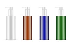 Set Of Tall Plastic Pump Bottles Mockups Product Image 1