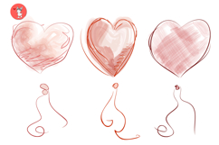 Set of vector hearts Product Image 3