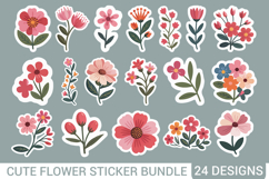 Cute Flower Sticker Design Bundle Product Image 1