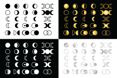 Moon Cycle Icons Clip Art Set Product Image 3