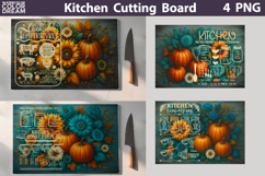 Fall Pumpkin Glass Cutting Board | Thanksgiving Bundle Product Image 6