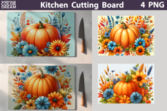 Fall Pumpkin Glass Cutting Board | Thanksgiving Bundle Product Image 8