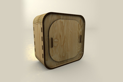 Shadow Box Merry Christmas - Laser Cut File - Candle Holder Product Image 3