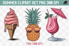 Cute Summer Clipart Set Product Image 1