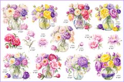 Peonies png clipart|Bouquet Provence PNG floral Bundle Product Image 2