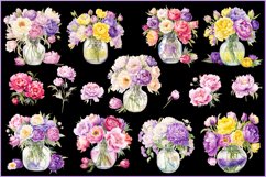 Peonies png clipart|Bouquet Provence PNG floral Bundle Product Image 3