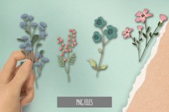 Set of Wild Dry Pressed Flower Clipart Product Image 1