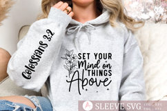 Set your mind on things above Sleeve SVG Design Product Image 1