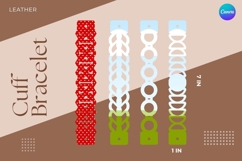 Leather Cuff Bracelet Canva Frame Wristband Template_1 Product Image 1