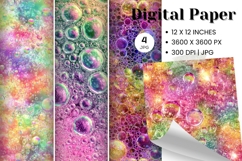 Rainbow Bubble Background Wallpaper Digital Paper_1 Product Image 1