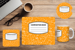 Composition Book Design School Mug Mouse Pad Car Coaster_1 Product Image 1