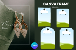 Earrings Display CANVA FRAME Card Template Jewelry Holder_1 Product Image 1