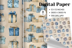 Gift Box Background Seamless Pattern Gift Wrap_1 Product Image 1