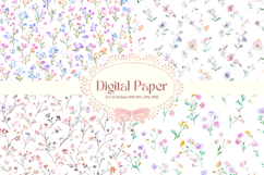 Flower Pattern Background Wallpaper Digital Paper_1 Product Image 1