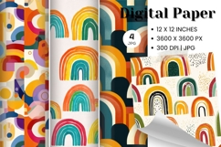 Rainbow Sky Cloud Background Nursery Decor Wallpaper_1 Product Image 1