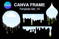 Drip Canva Frame Water Drop Dripping Borders add Photo 10 Product Image 1