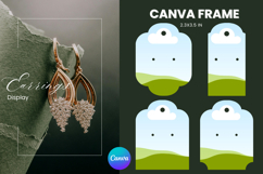 Earrings Display CANVA FRAME Card Template Jewelry Holder_10 Product Image 1