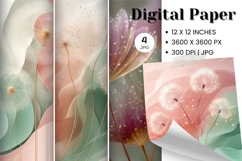Flower Background Digital Paper Wallpaper Backdrop_10 Product Image 1