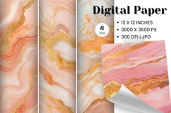 Orange Agate Marble Texture Background Wallpaper Backdrop Product Image 1