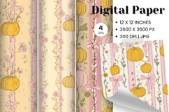 Pumpkin Pattern Background Fall Autumn Wallpaper_10 Product Image 1