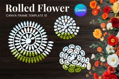 Rolled Flower Canva Frame Paper Flowers Canva Template_10 Product Image 1