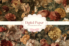 Flower Pattern Background Wallpaper Digital Paper_100 Product Image 1