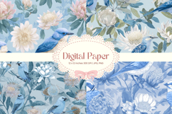 Flower Pattern Background Wallpaper Digital Paper_114 Product Image 1