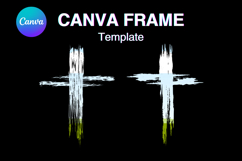 Jesus Cross Canva Frame Paint Distressed Christian Easter_12 Product Image 1