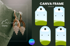 Earrings Display CANVA FRAME Card Template Jewelry Holder_12 Product Image 1