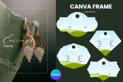 Earrings Display CANVA FRAME Card Template Jewelry Holder_12 Product Image 1
