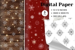 Gold Snowflake Bokeh Sparkle Christmas Background Backdrop Product Image 1