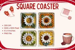 Sunflower Square Coasters Accessories Pumpkin Fall Autumn_12 Product Image 1