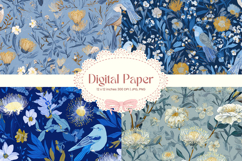 Flower Pattern Background Wallpaper Digital Paper_122 Product Image 1