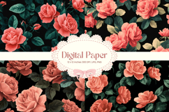 Flower Pattern Background Wallpaper Digital Paper_124 Product Image 1