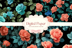 Flower Pattern Background Wallpaper Digital Paper_125 Product Image 1