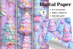 Christmas Tree Pattern Digital Paper Background Seamless_13 Product Image 1