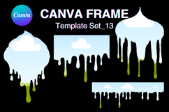 Drip Canva Frame Water Drop Dripping Borders add Photo 13 Product Image 1
