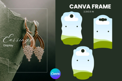 Earrings Display CANVA FRAME Card Template Jewelry Holder_13 Product Image 1