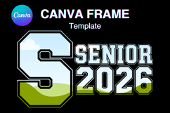 Senior 2026 Canva Frame Varsity Sport Graduation Add Photo13 Product Image 1