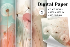 Flower Background Digital Paper Wallpaper Backdrop_13 Product Image 1